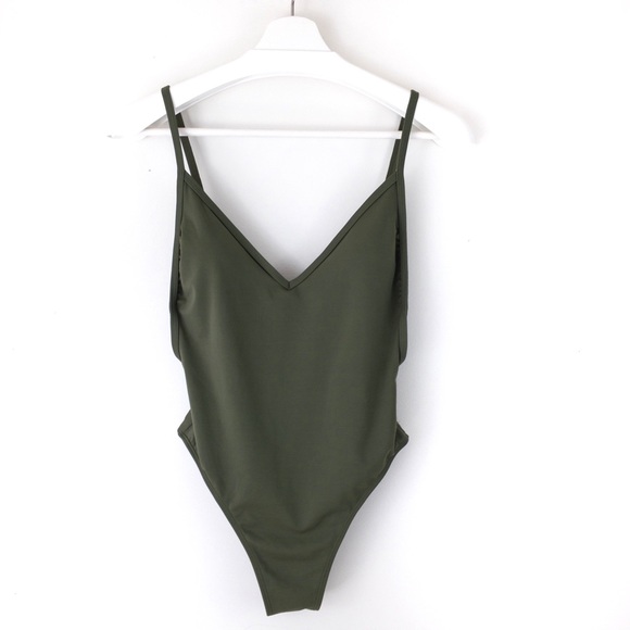 L• A. Hearts • Olive Green Swimsuit - Picture 2 of 8